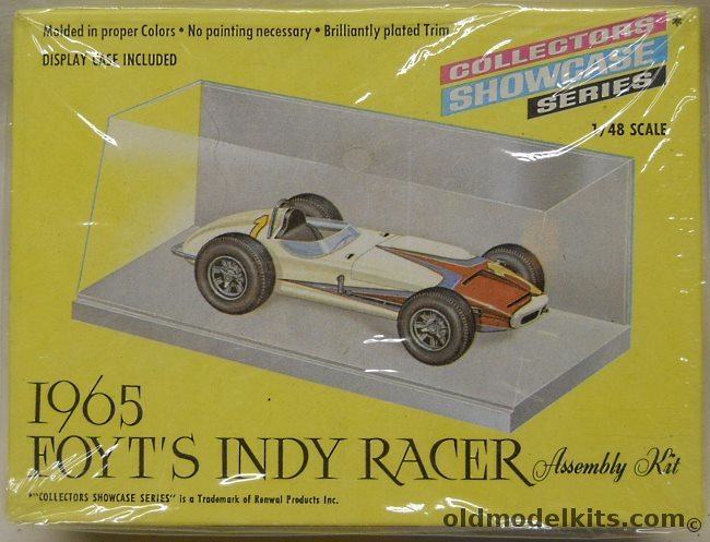 Renwal 1/48 1965 Foyt Lotus Ford Indy Racer Collectors Showcase Series, 141-89 plastic model kit